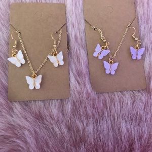 Handmade butterfly earring set